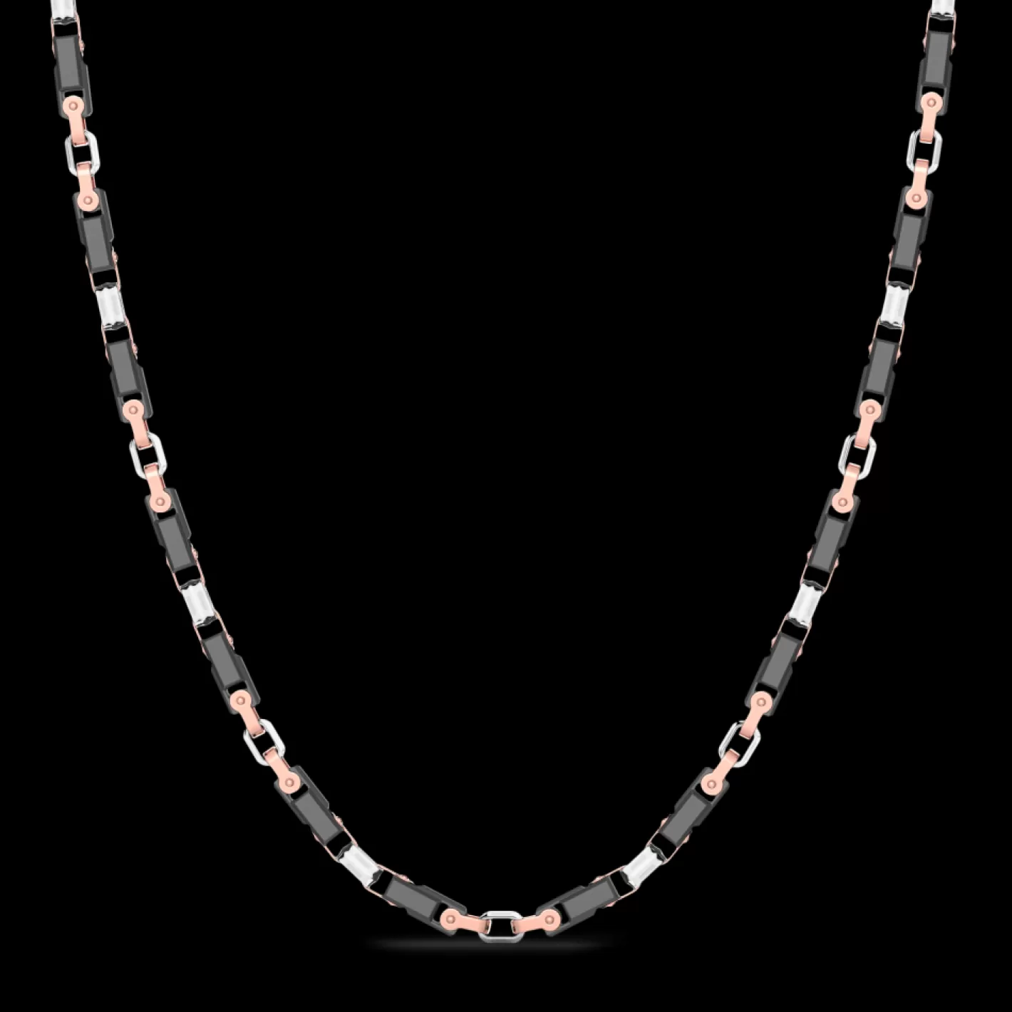 Zancan Gioielli Necklaces>Zancan 18K Gold And Black Ceramic Necklace.