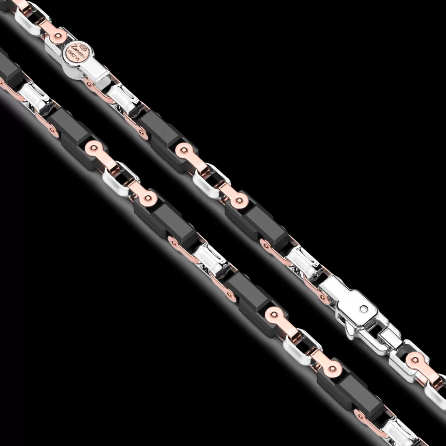 Zancan Gioielli Necklaces>Zancan 18K Gold And Black Ceramic Necklace.