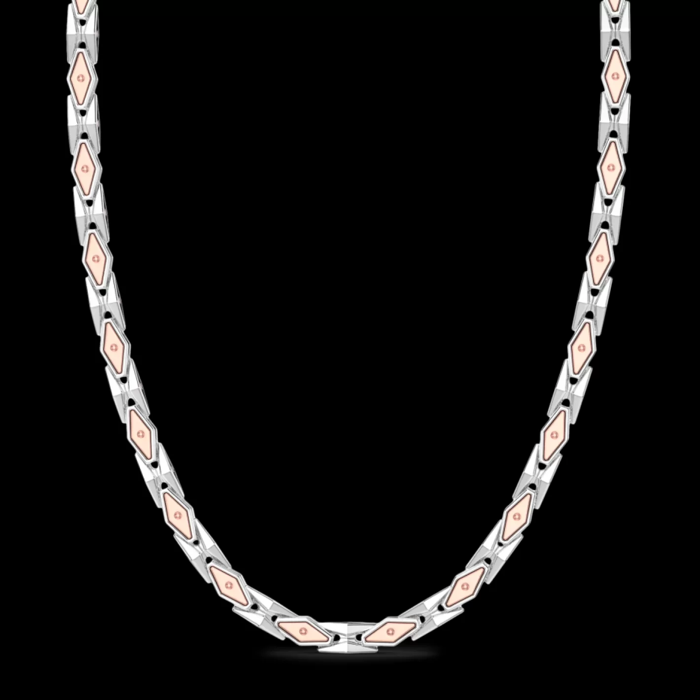 Zancan Gioielli Necklaces>Zancan 18K Rose Gold And Silver Necklace.