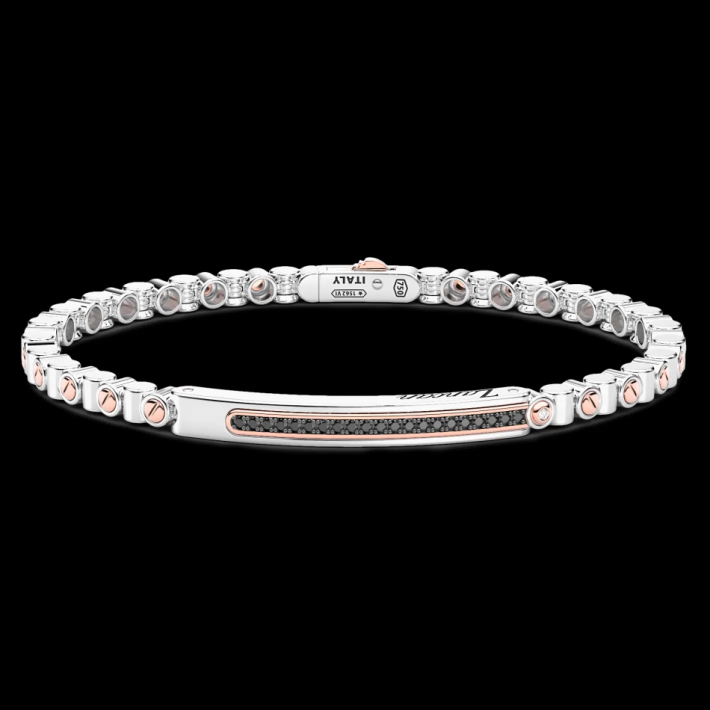 Zancan Gioielli Bracelets>Zancan Bracelet In 18Kt Gold And Black Diamonds.