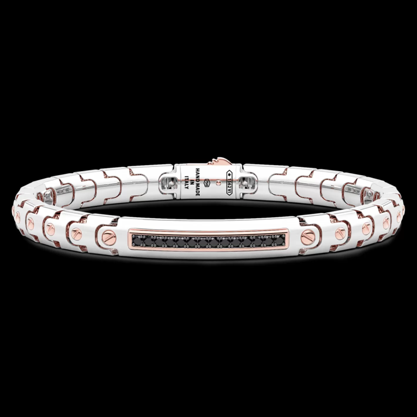 Zancan Gioielli Bracelets>Zancan Bracelet In 18Kt Gold With Black Diamonds.