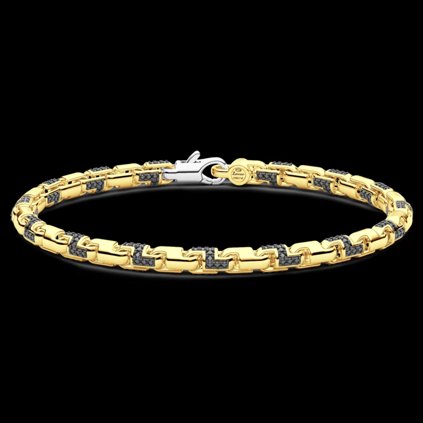 Zancan Gioielli Bracelets>Zancan Bracelet In 18Kt Yellow Gold And Black Diamonds.