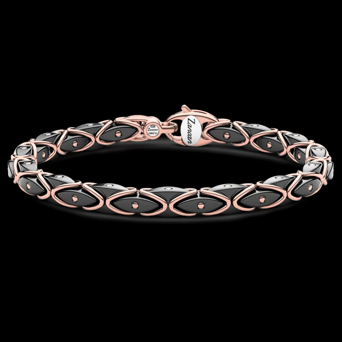 Zancan Gioielli Bracelets>Zancan Bracelet In K Gold And Black Ceramic.