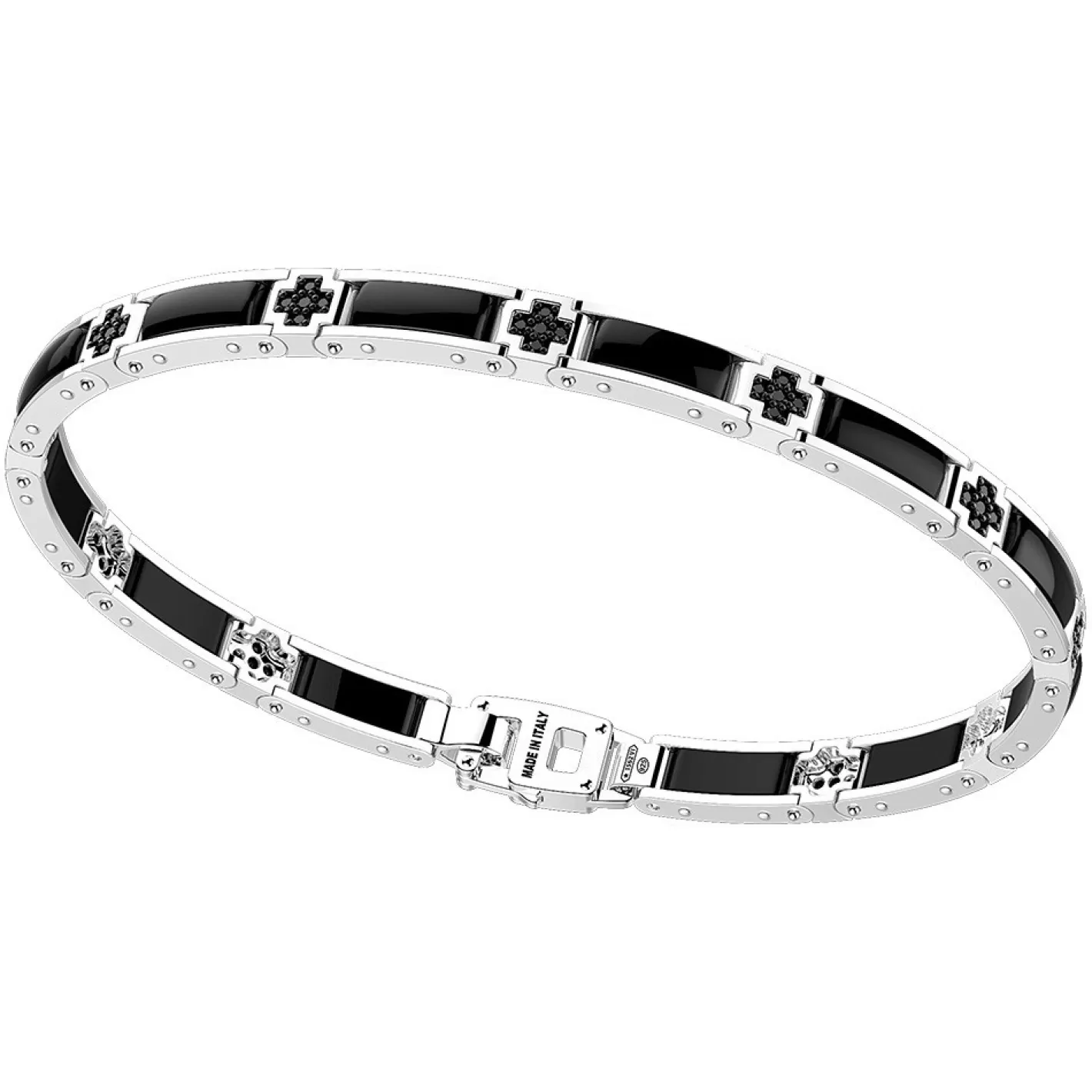 Zancan Gioielli Bracelets>Zancan Bracelet Made From Silver And Ceramic With Stones.