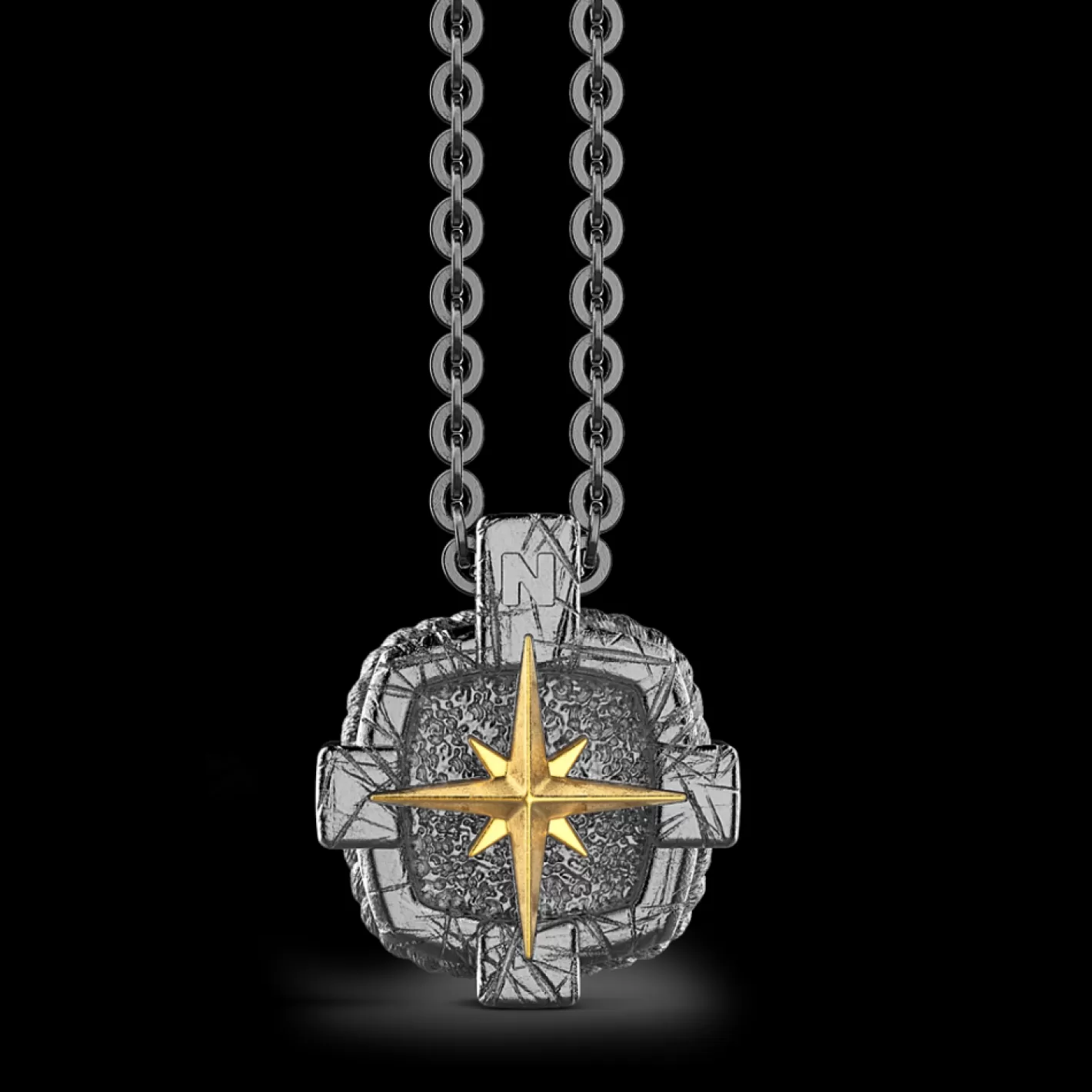 Zancan Gioielli Necklaces>Zancan Burnished Silver Necklace With Wind Rose.