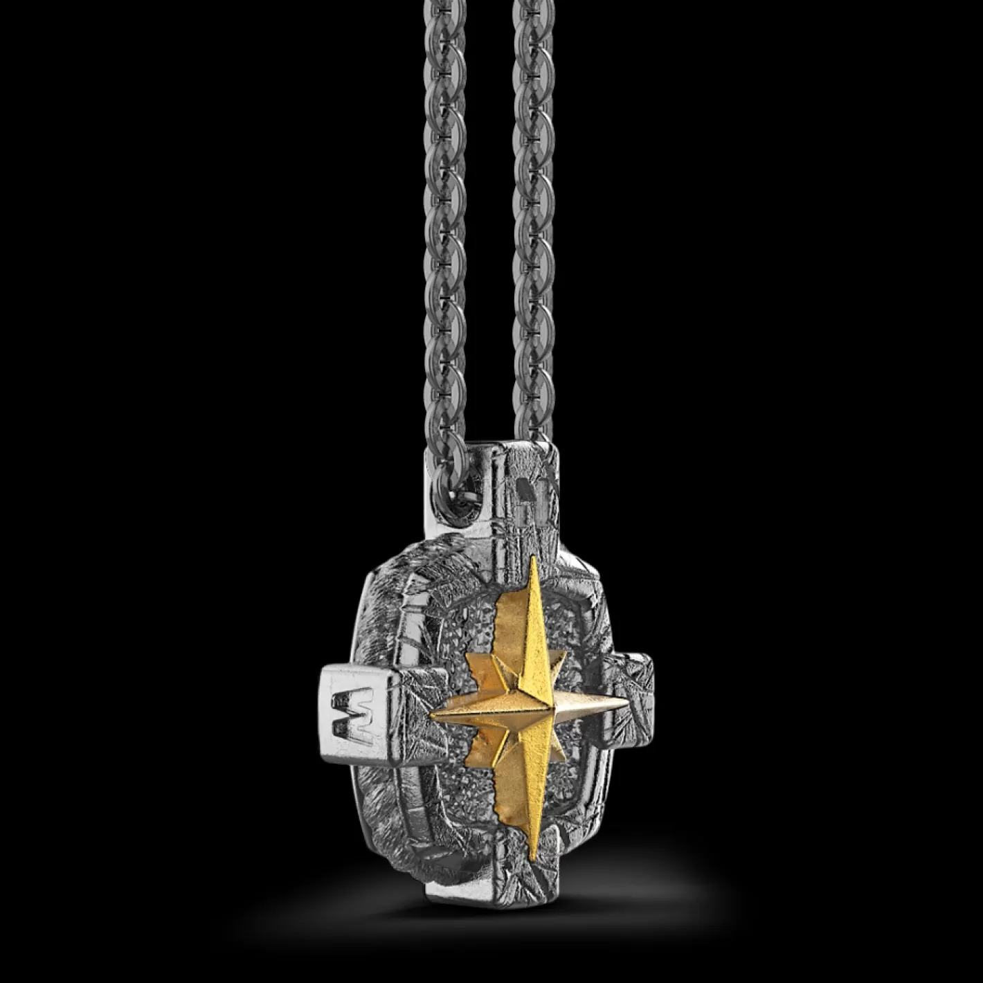 Zancan Gioielli Necklaces>Zancan Burnished Silver Necklace With Wind Rose.