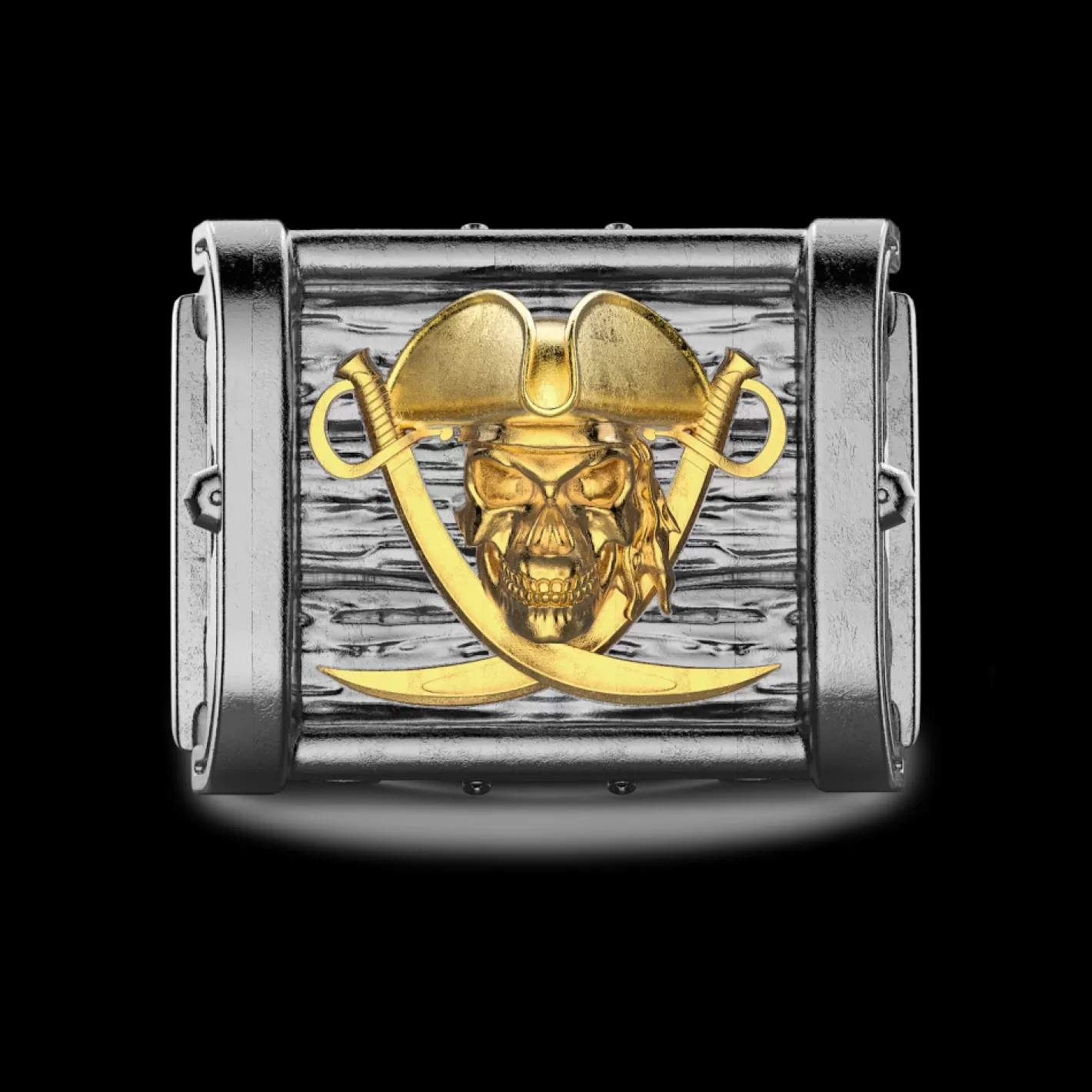 Zancan Gioielli Rings>Zancan Burnished Silver Ring With Pirate.