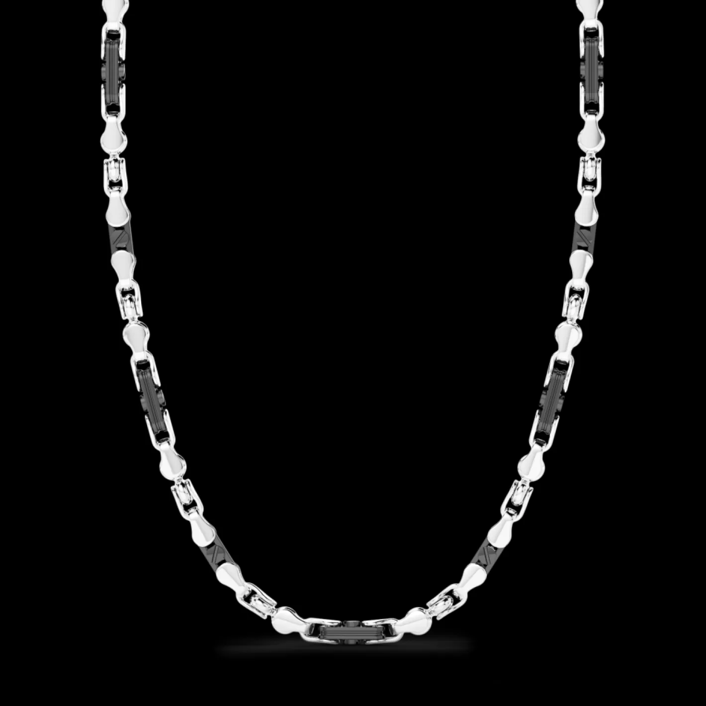 Zancan Gioielli Necklaces>Zancan Chain Necklace In Silver And Ceramic.