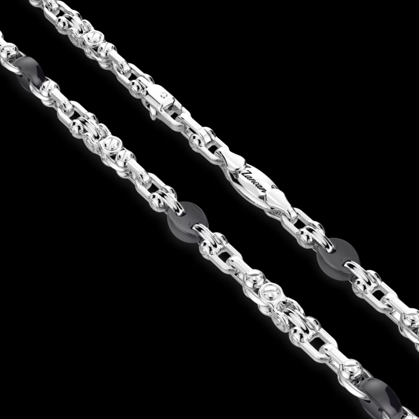 Zancan Gioielli Necklaces>Zancan Chain Necklace In Silver And Ceramic.