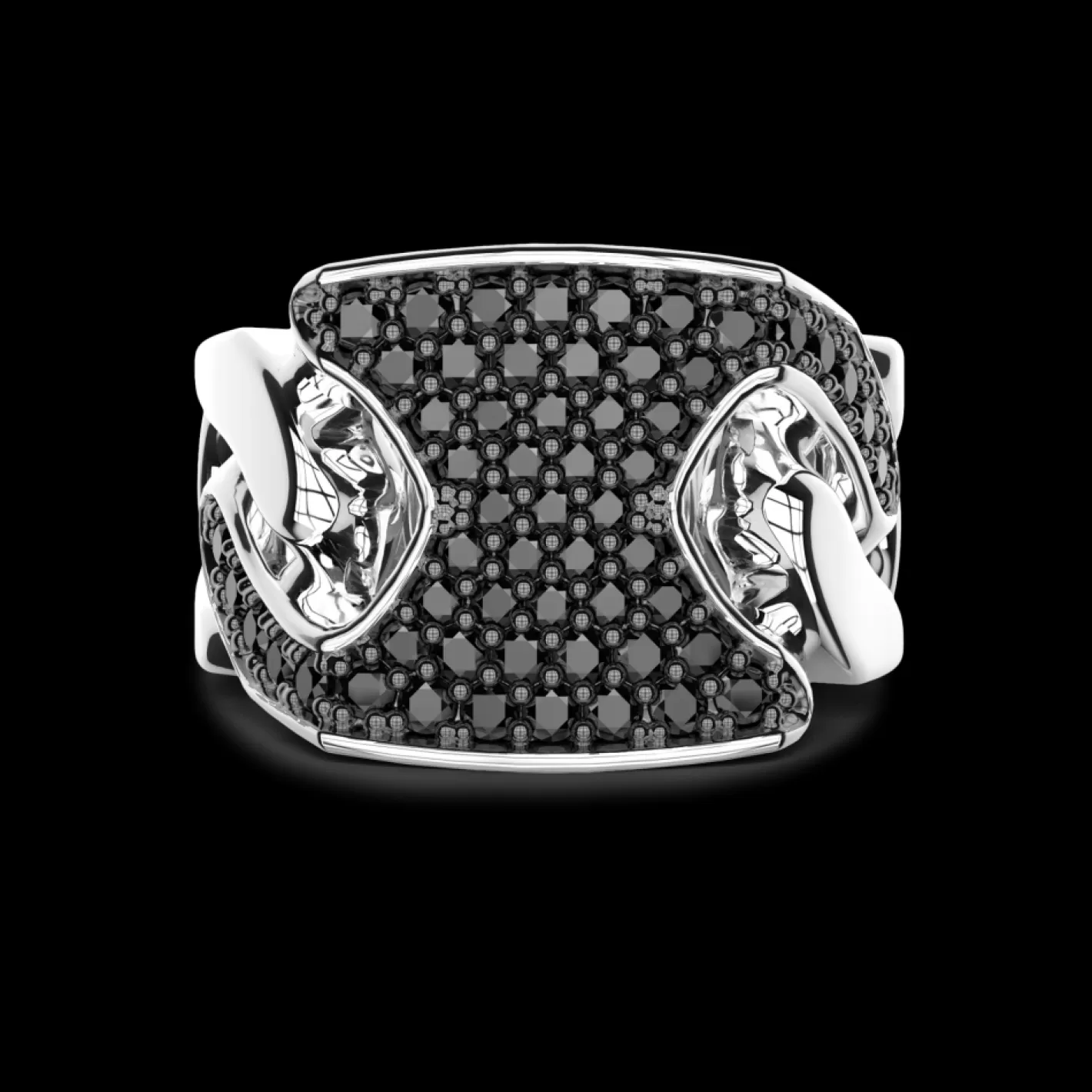Zancan Gioielli Rings>Zancan Chevalier Ring In Sterling Silver With Stones.