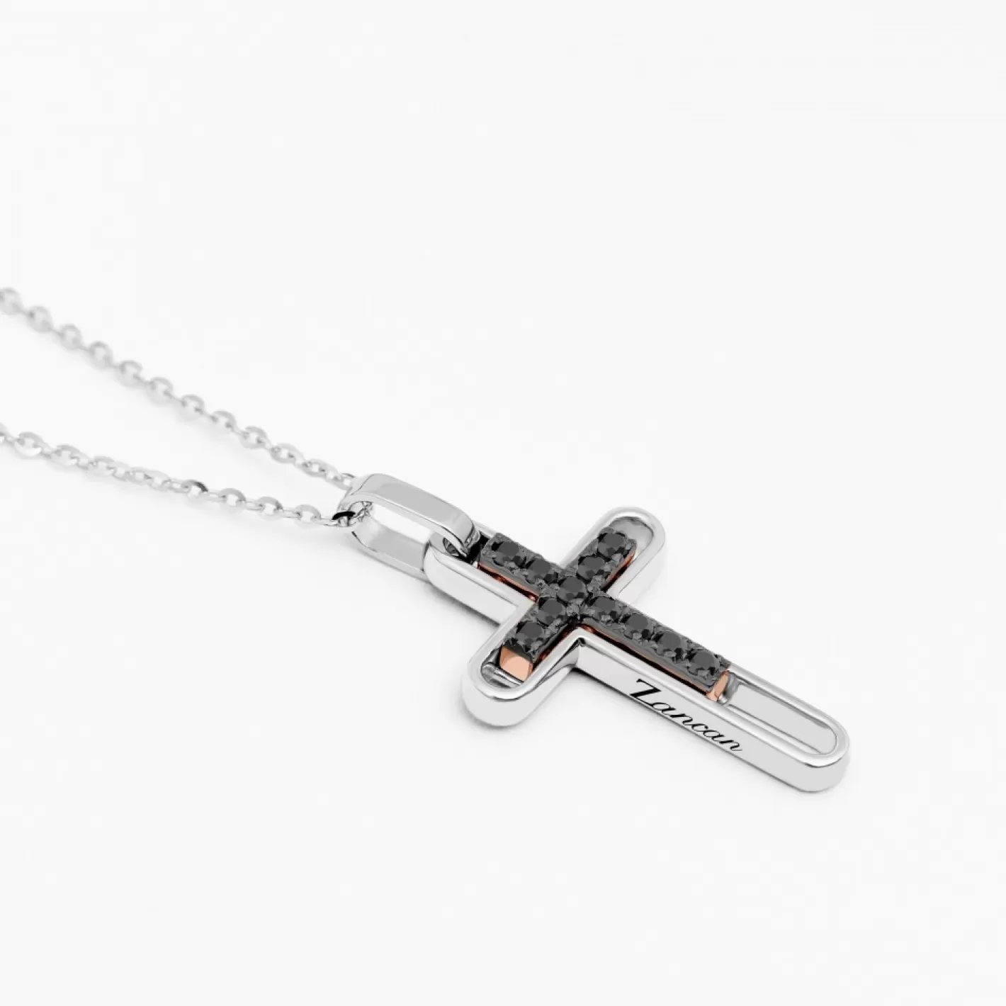 Zancan Gioielli Necklaces>Zancan Gold Necklace With Cross And Diamonds.