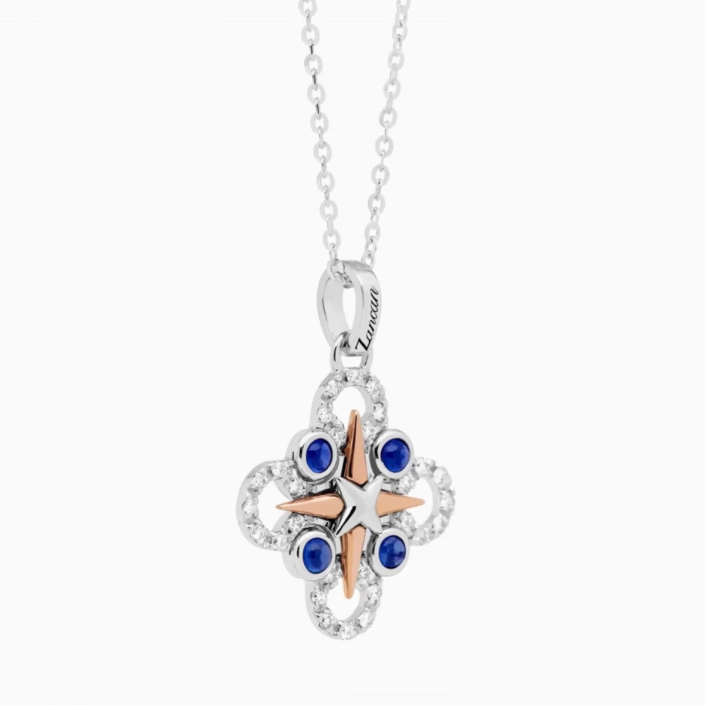 Zancan Gioielli Necklaces>Zancan Gold Necklace With Wind Rose Pendant And Diamonds.