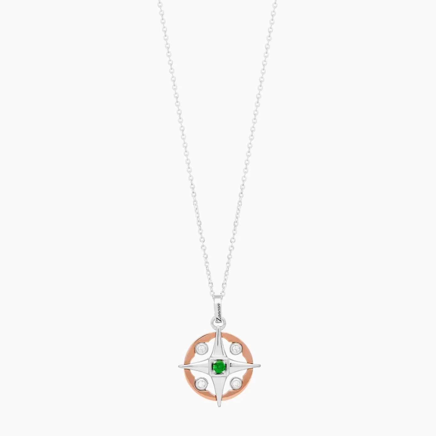 Zancan Gioielli Necklaces>Zancan Gold Necklace With Wind Rose Pendant And Diamonds.
