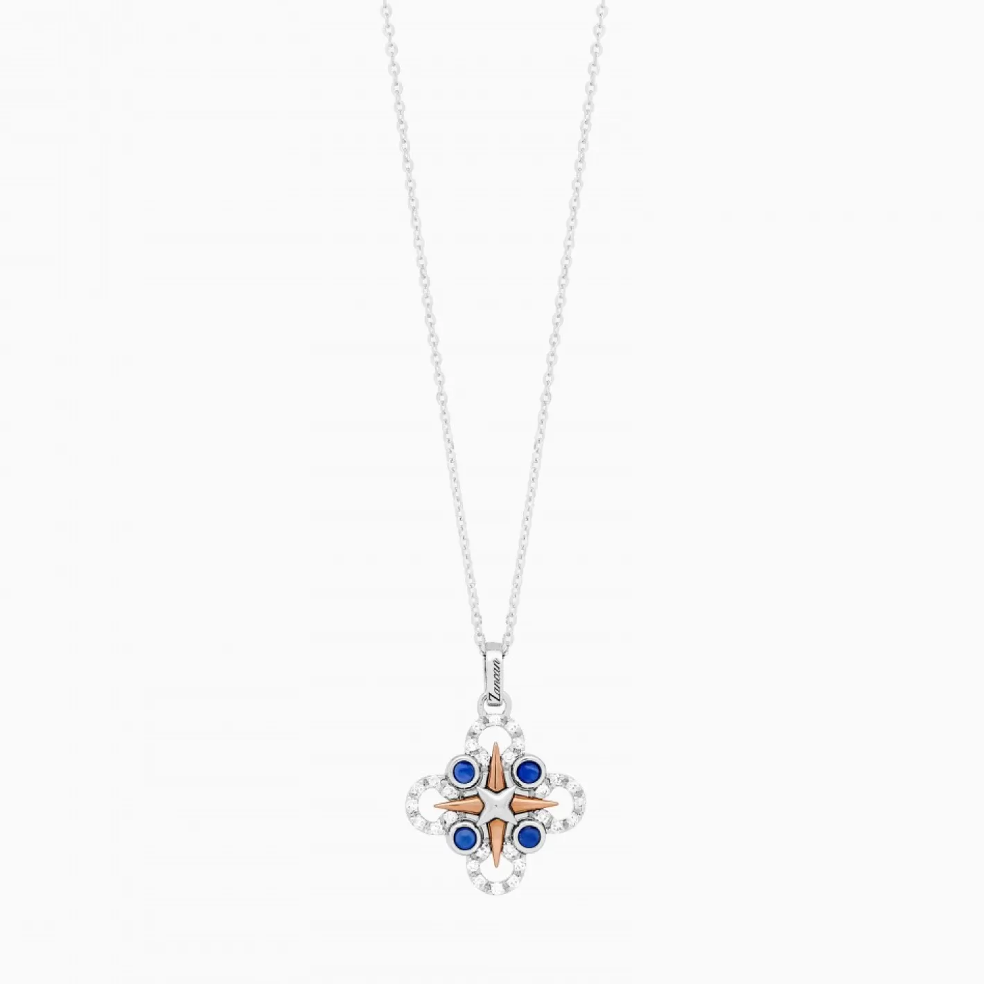 Zancan Gioielli Necklaces>Zancan Gold Necklace With Wind Rose Pendant And Diamonds.