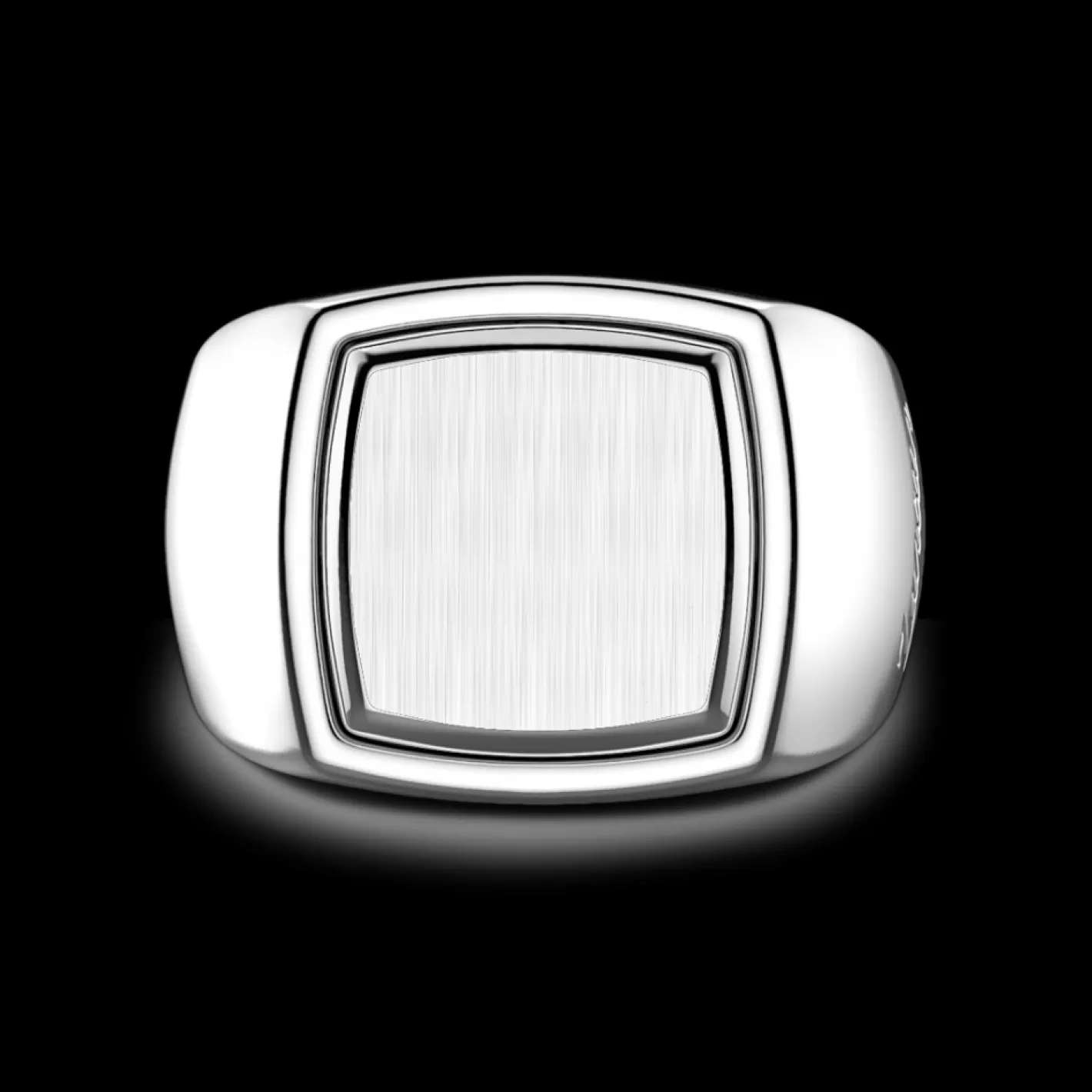 Zancan Gioielli Rings>Zancan Hexagonal Silver Signet Ring.