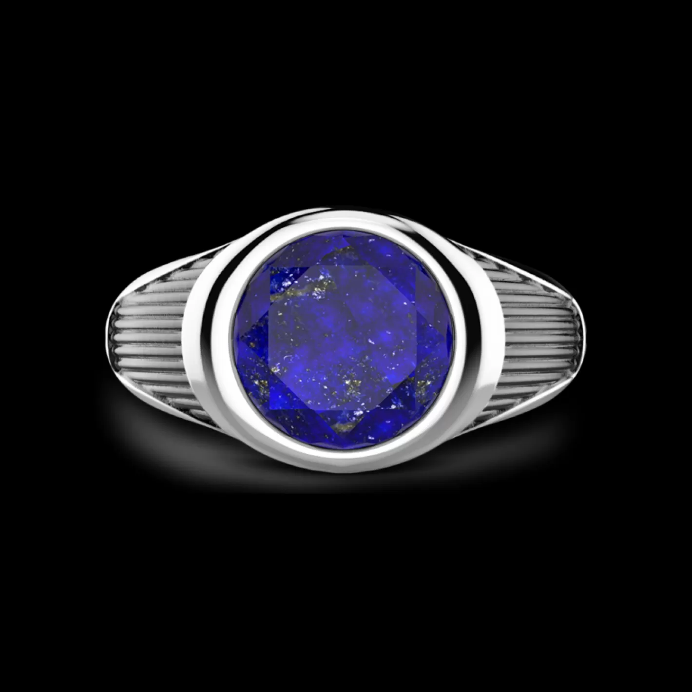 Zancan Gioielli Rings>Zancan Silver Blue Stone Ring.