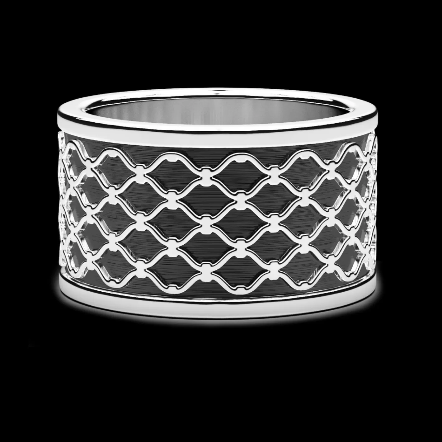 Zancan Gioielli Rings>Zancan Silver Broad Band Ring.