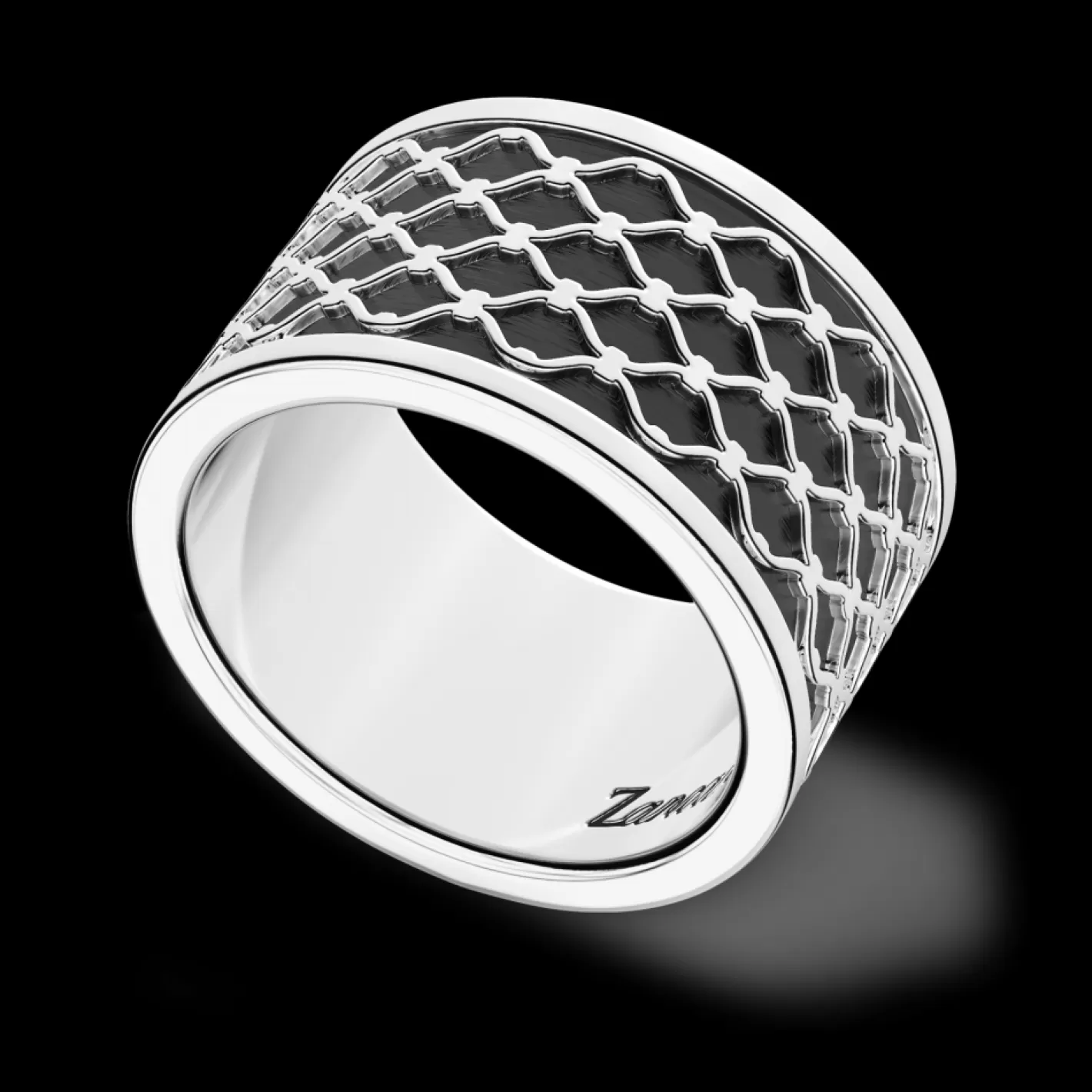 Zancan Gioielli Rings>Zancan Silver Broad Band Ring.