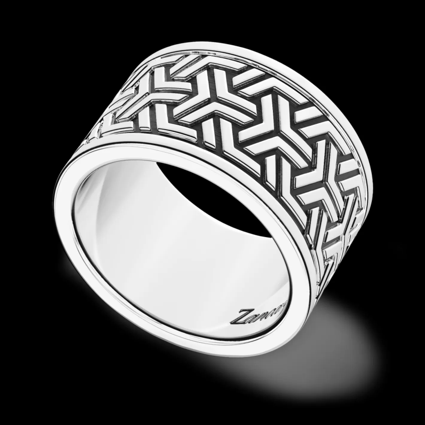 Zancan Gioielli Rings>Zancan Silver Broad Band Ring.