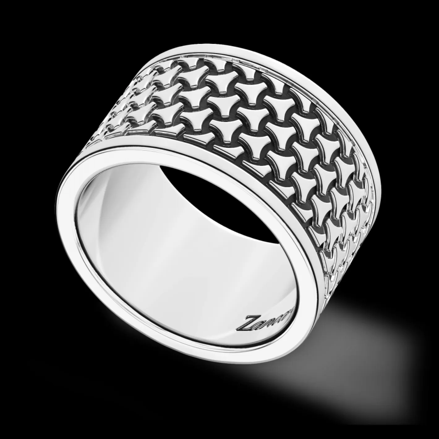 Zancan Gioielli Rings>Zancan Silver Broad Band Ring.