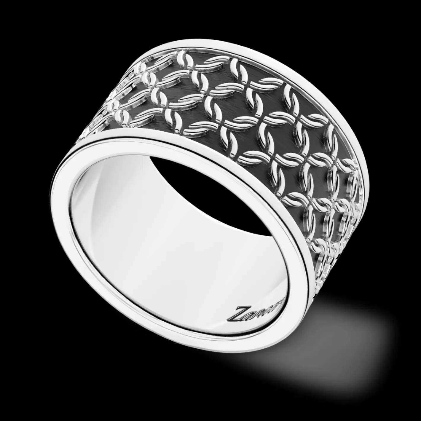 Zancan Gioielli Rings>Zancan Silver Broad Band Ring.