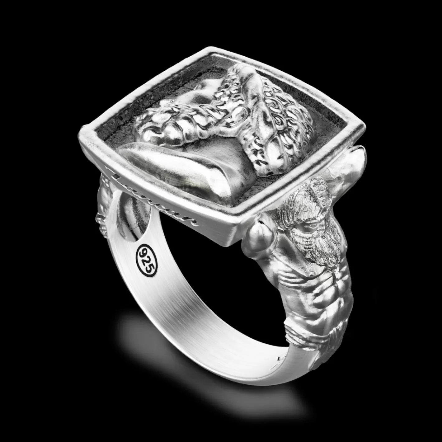 Zancan Gioielli Rings>Zancan Silver Ring With Adonis.