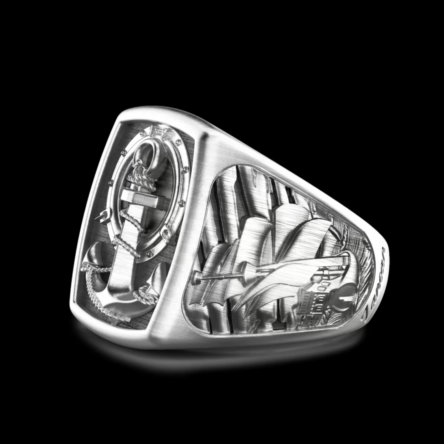 Zancan Gioielli Rings>Zancan Silver Ring With Anchor.