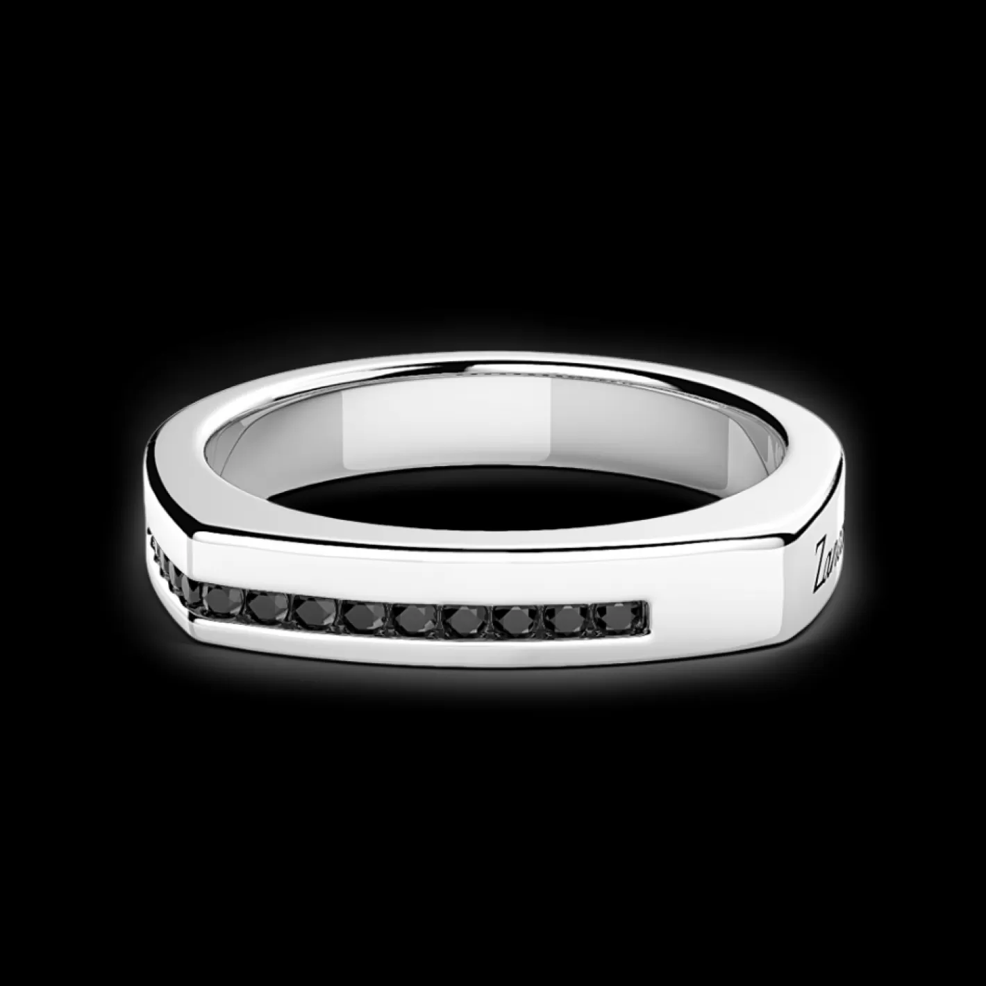 Zancan Gioielli Rings>Zancan Silver Ring With Black Stones.