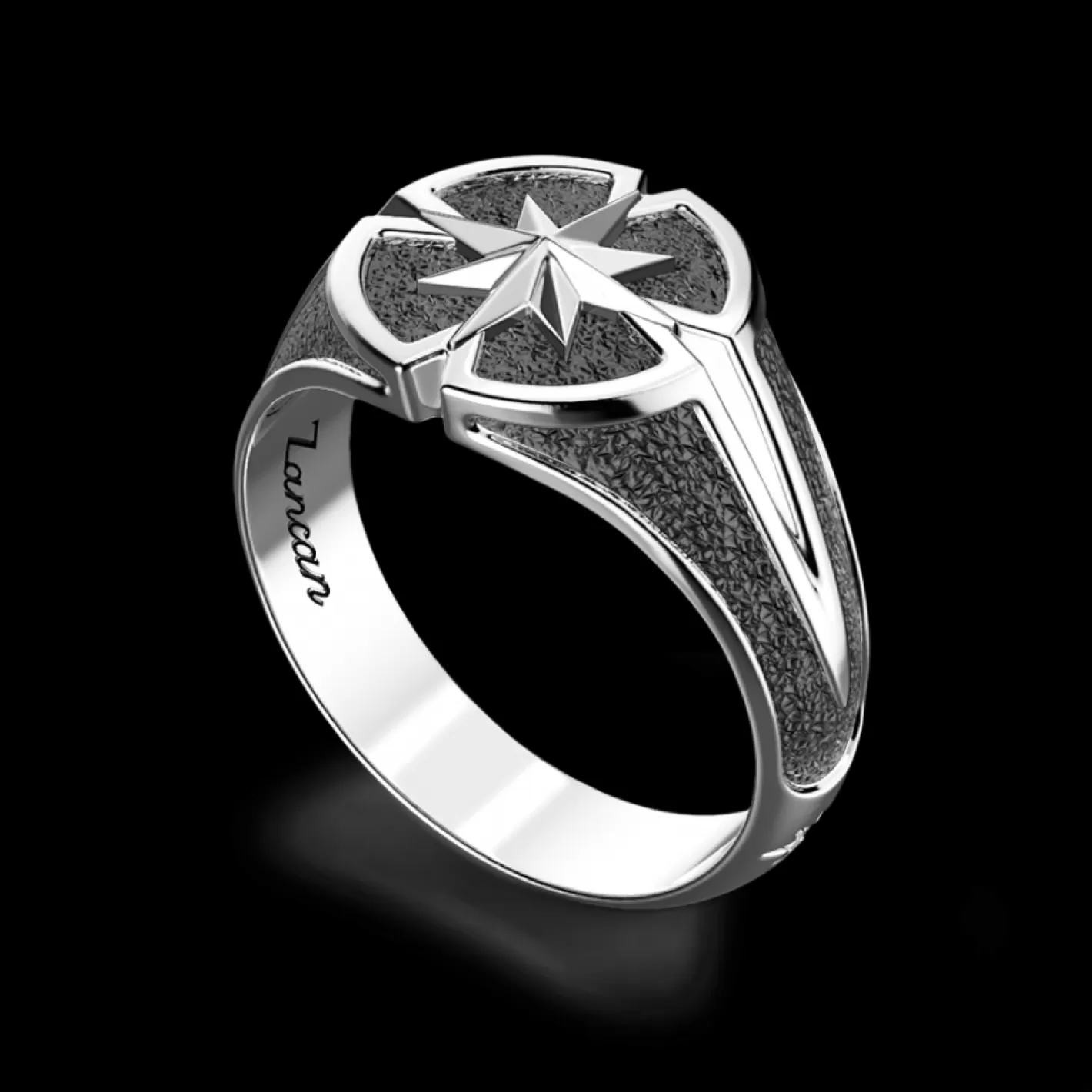 Zancan Gioielli Rings>Zancan Silver Ring With Wind Rose.