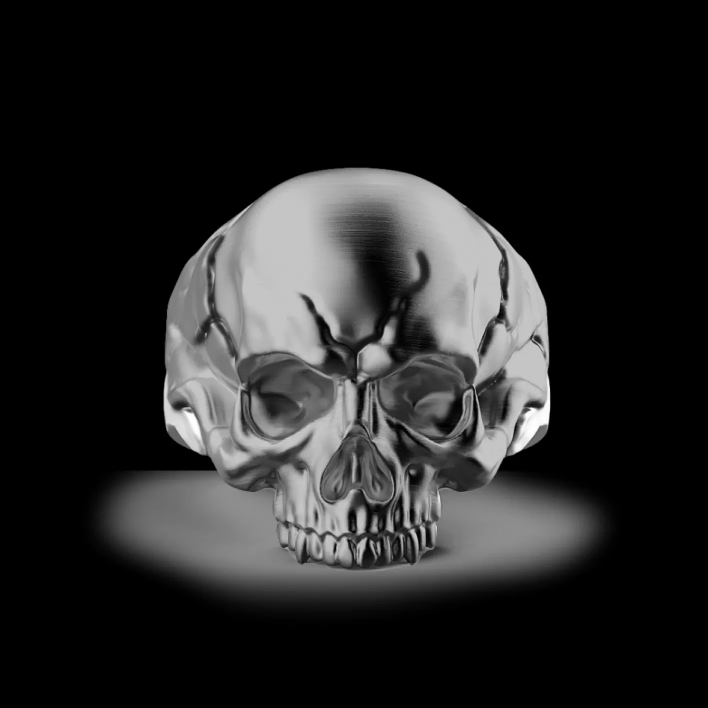 Zancan Gioielli Rings>Zancan Silver Skull Ring