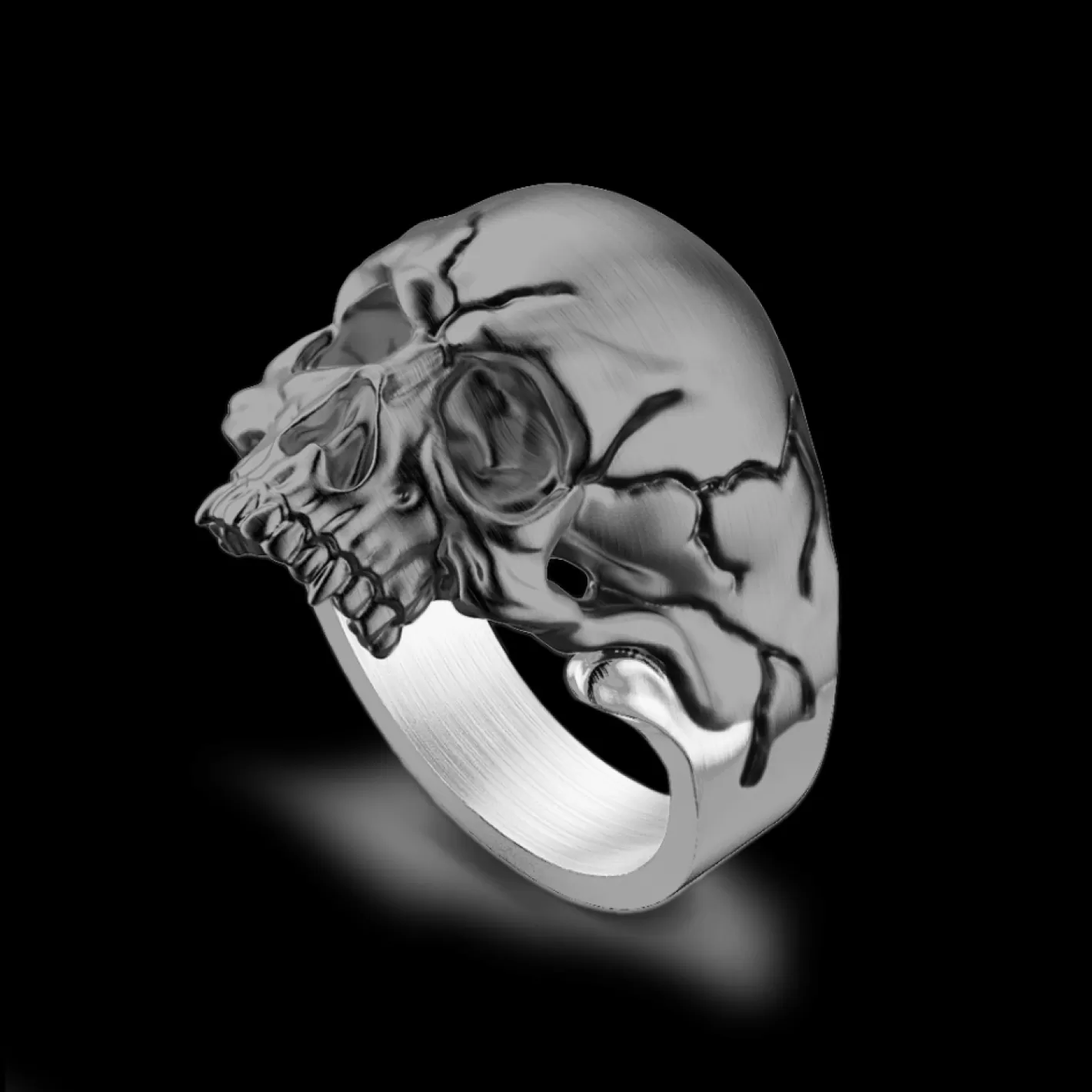 Zancan Gioielli Rings>Zancan Silver Skull Ring