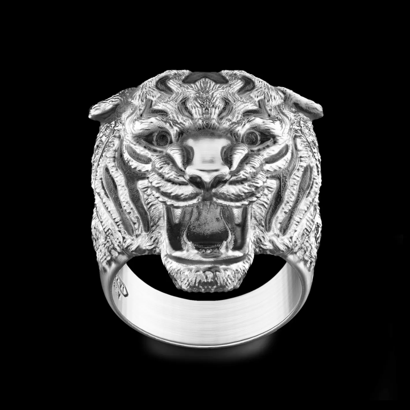 Zancan Gioielli Rings>Zancan Silver Tiger Ring.