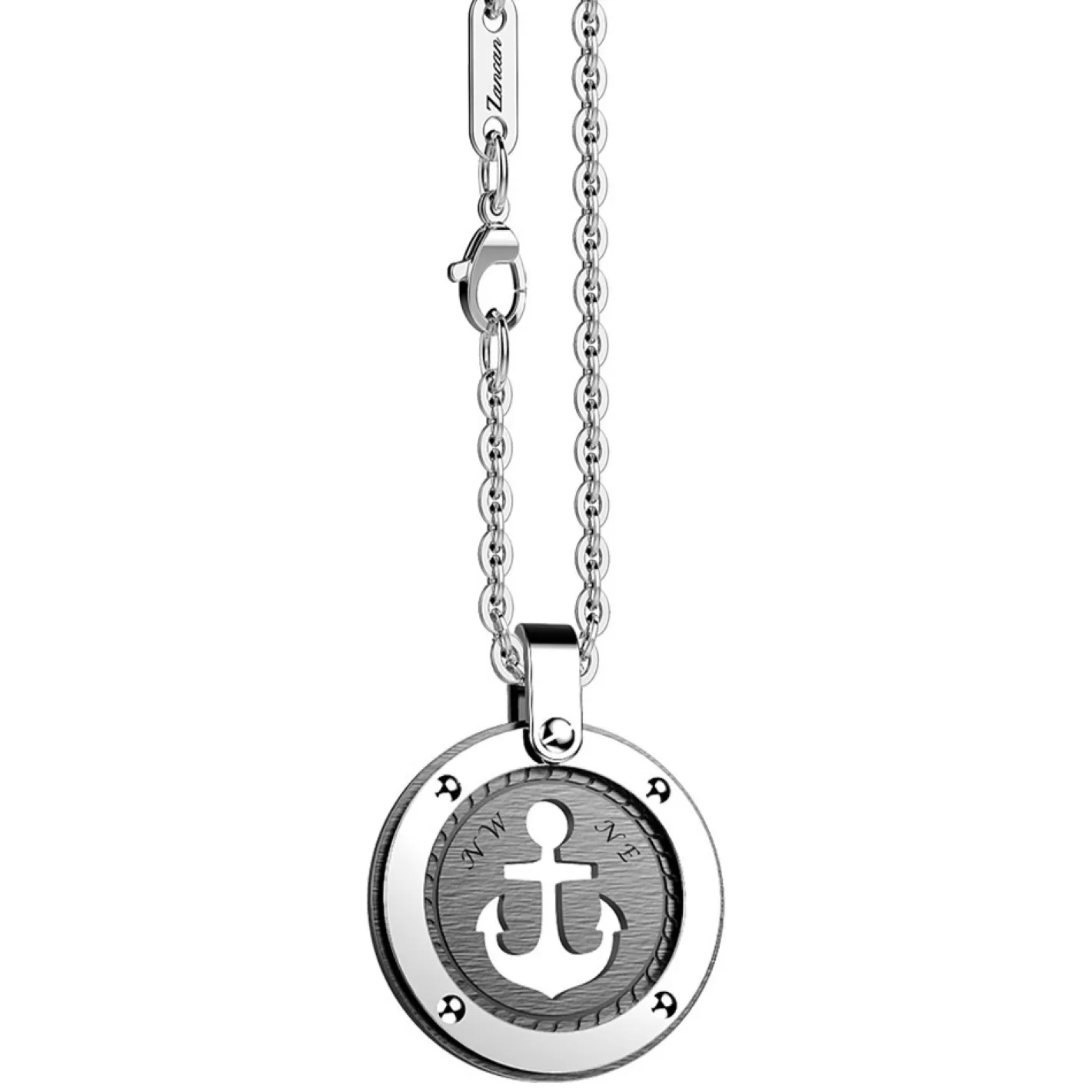 Zancan Gioielli Necklaces>Zancan Steel Necklace With Anchor.