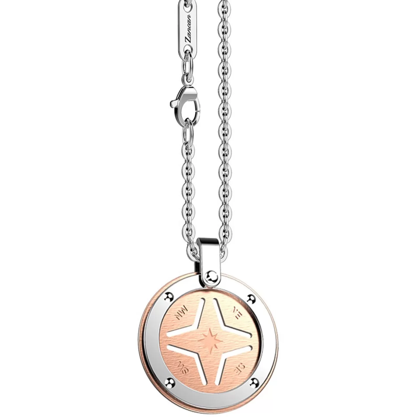 Zancan Gioielli Necklaces>Zancan Steel Necklace With Wind Rose.
