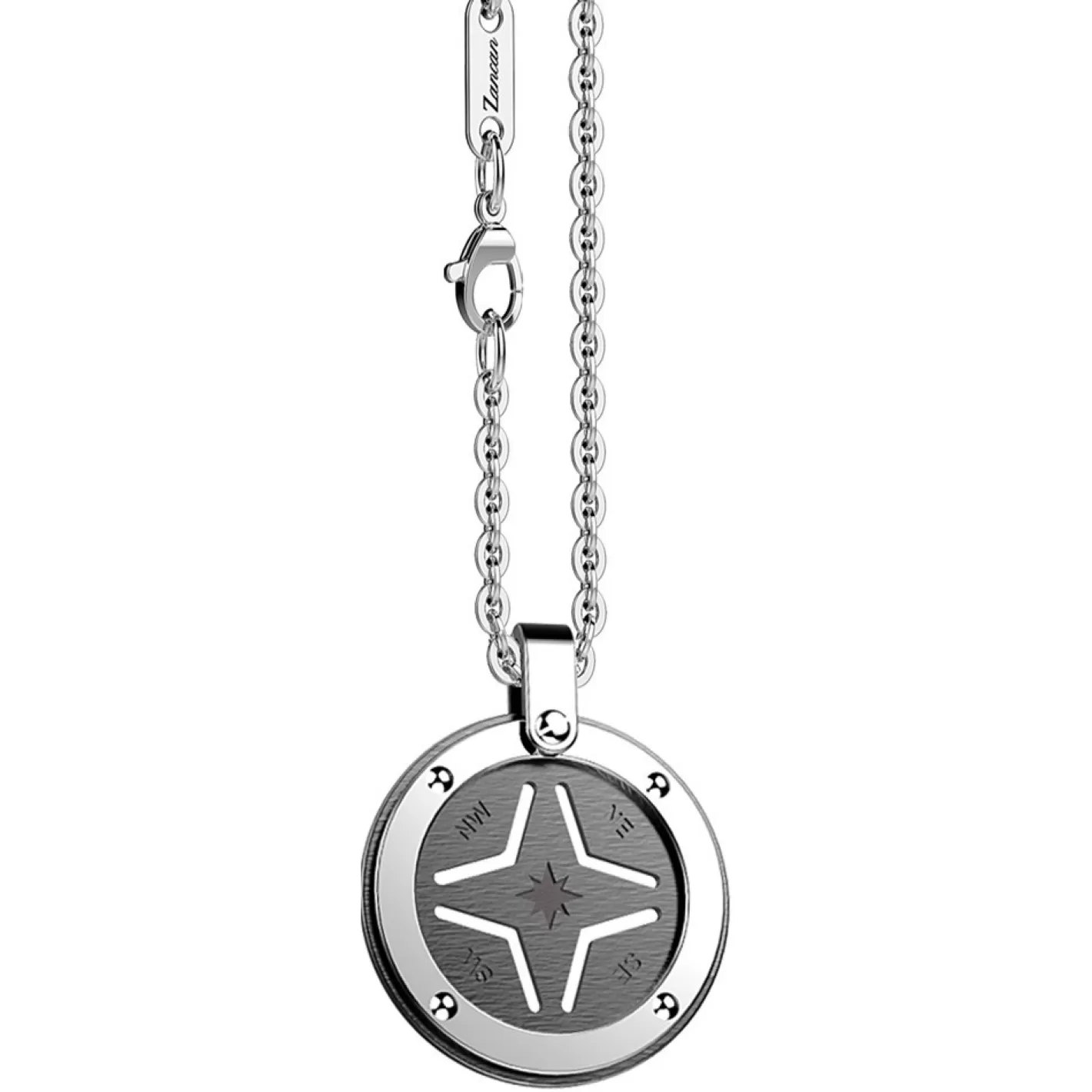 Zancan Gioielli Necklaces>Zancan Steel Necklace With Wind Rose.