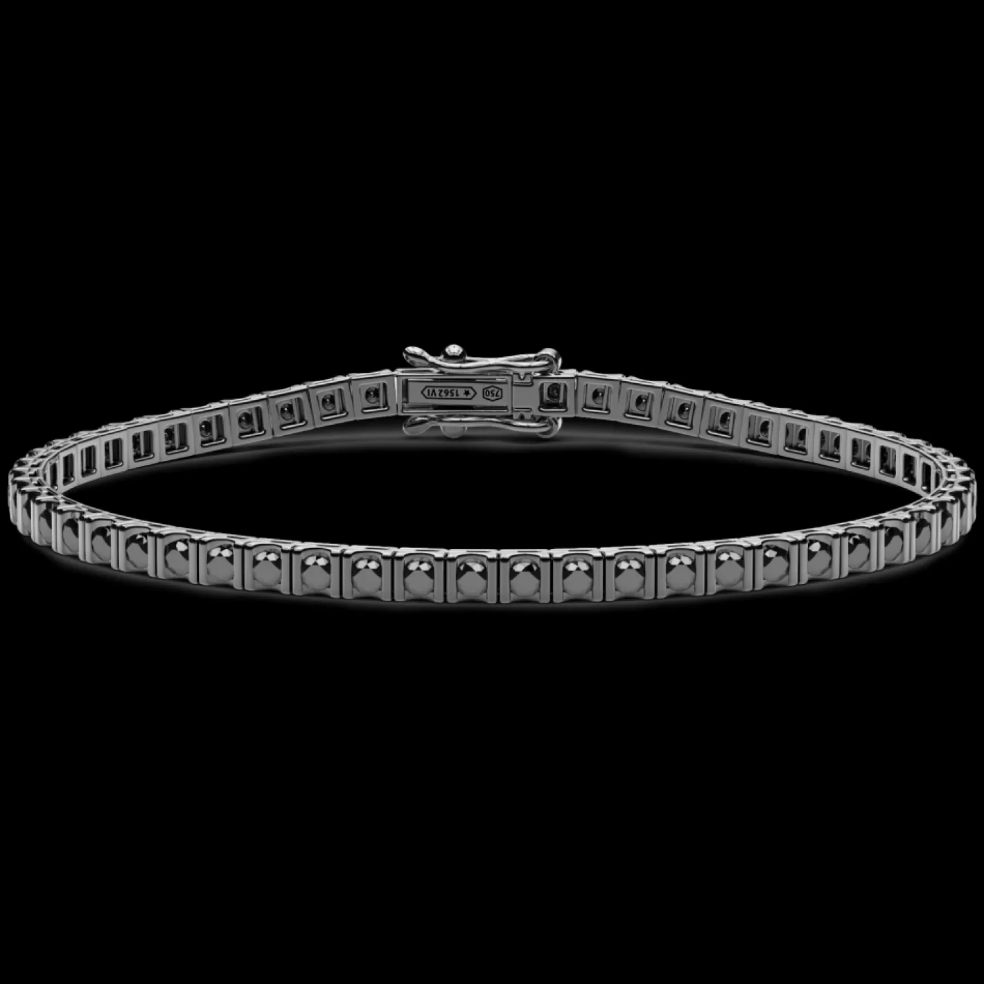 Zancan Gioielli Bracelets>Zancan Tennis Bracelet In 18Kt Gold And Black Diamonds.