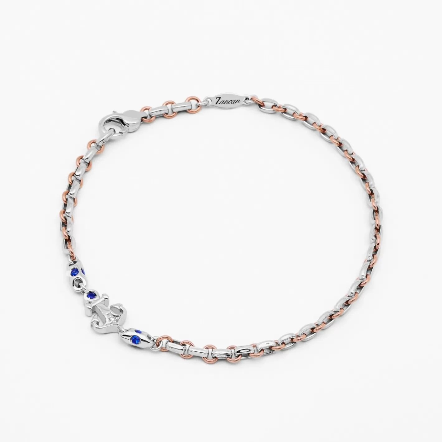 Zancan Gioielli Bracelets>Zancan White Gold Bracelet With Diamonds And Anchor.