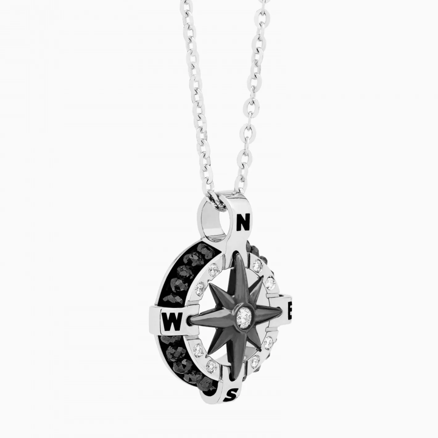 Zancan Gioielli Necklaces>Zancan White Gold Necklace With Iconic Wind Rose.