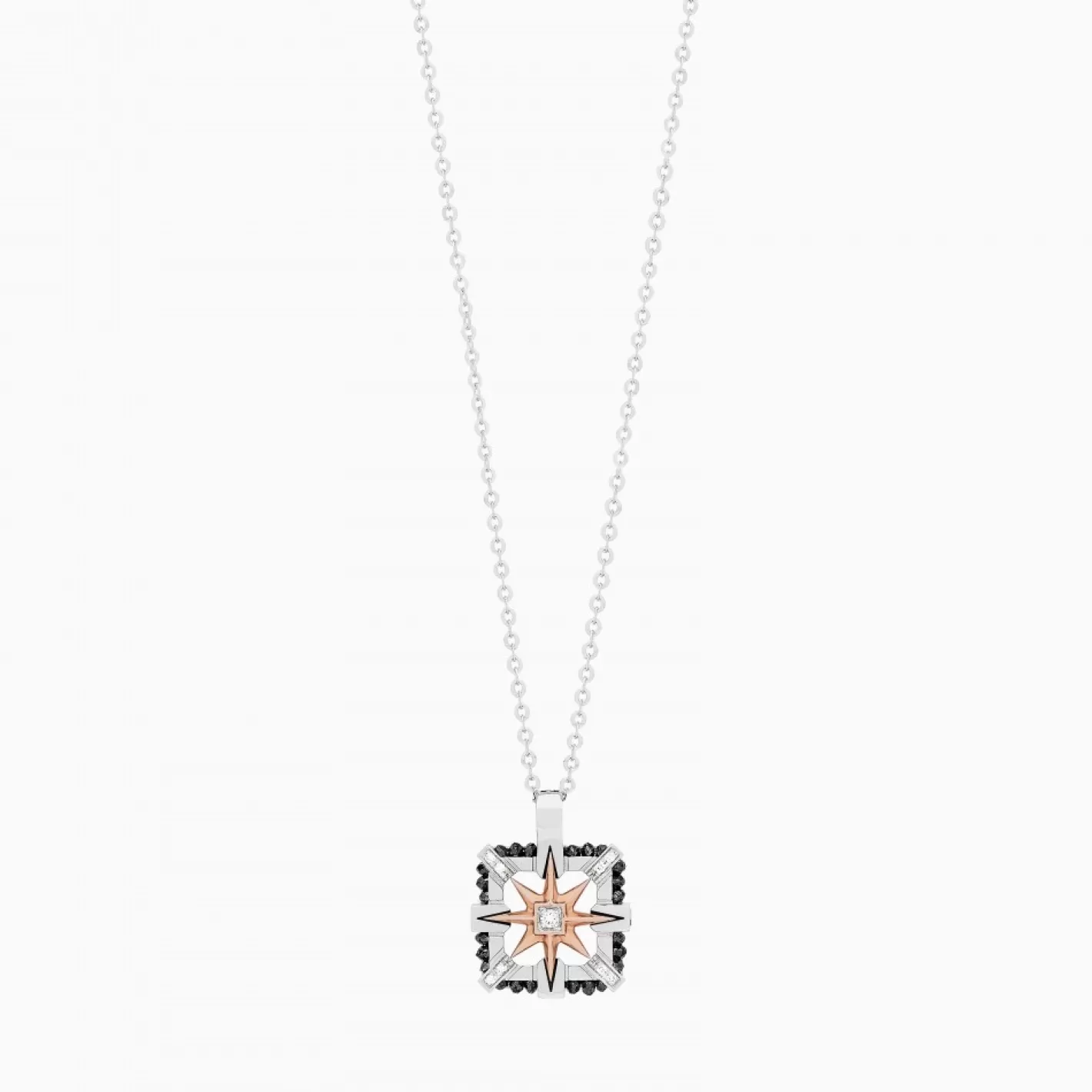 Zancan Gioielli Necklaces>Zancan White Gold Necklace With Iconic Wind Rose.