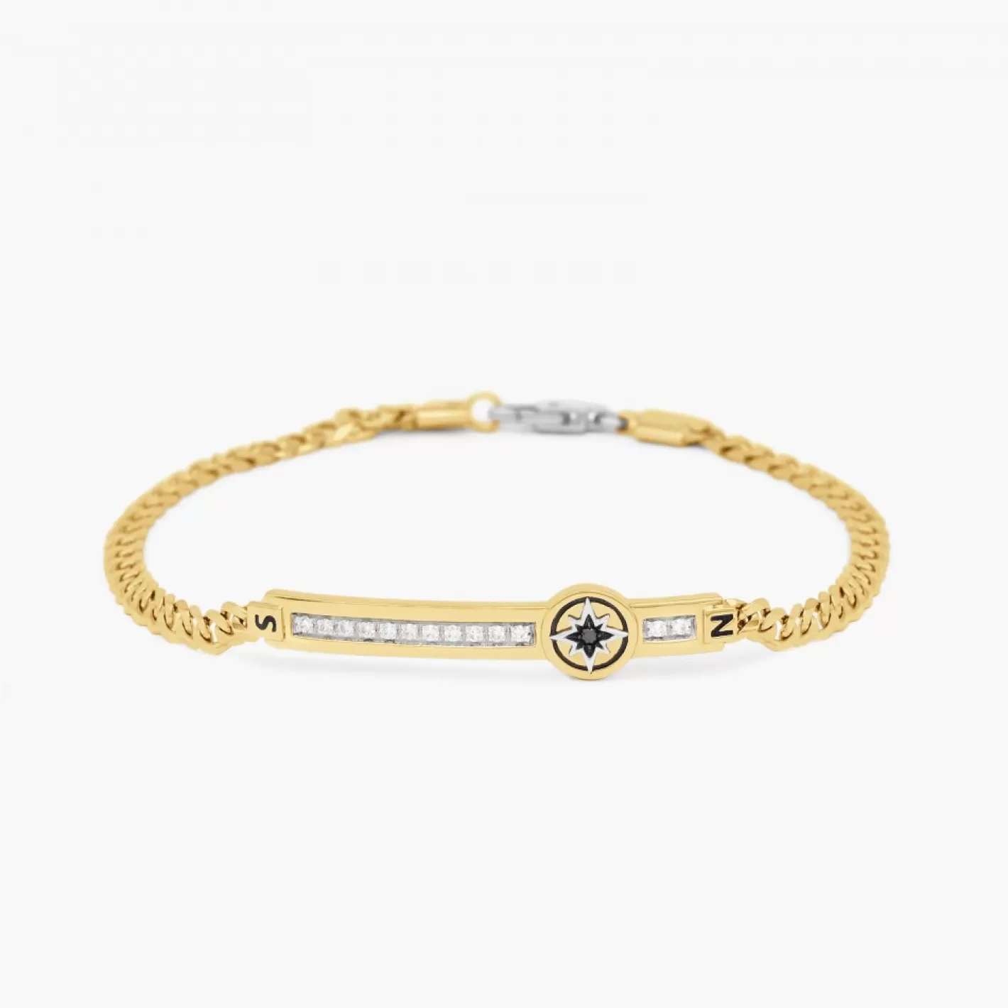 Zancan Gioielli Bracelets>Zancan Yellow Gold Bracelet With Diamonds And Wind Rose.