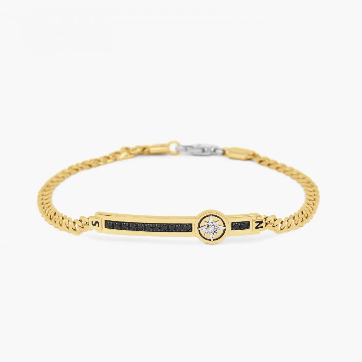 Zancan Gioielli Bracelets>Zancan Yellow Gold Bracelet With Diamonds And Wind Rose.